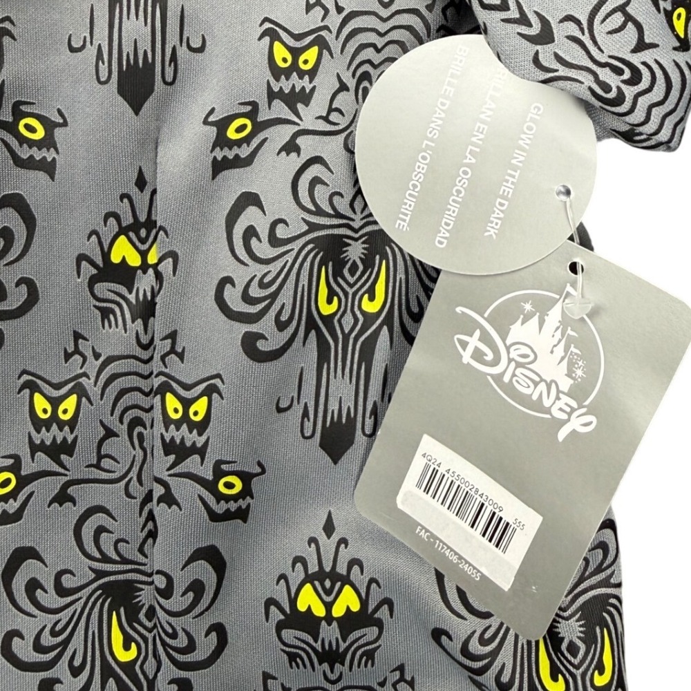 Disney Haunted Mansion Damask Pattern Blazer Jacket Glow in the Dark‎ S/M NWT - Picture 4 of 7